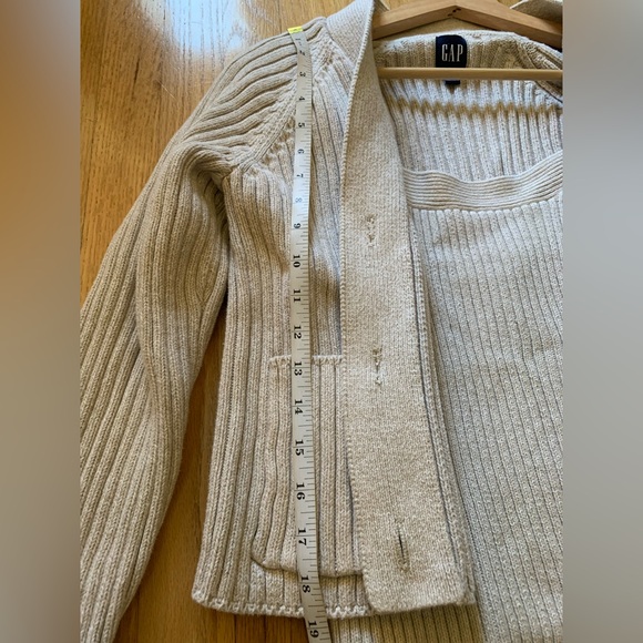 GAP // Ribbed Cotton Cardigan Set in Moonstone - Picture 14 of 15